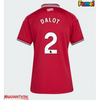 Manchester United Diogo Dalot #2 Tricou Fotbal Replică 2026-27 Femei Acasa
